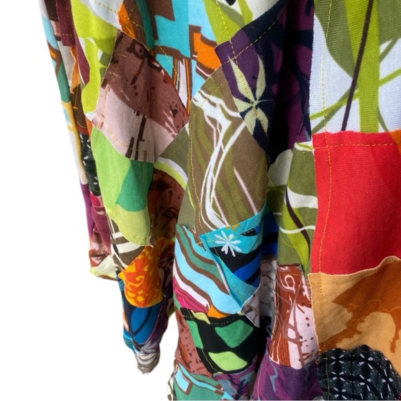 Profile NWT Wearable Art Graphic Colorful Patchwork Skirt I Size: S - Picture 7 of 13